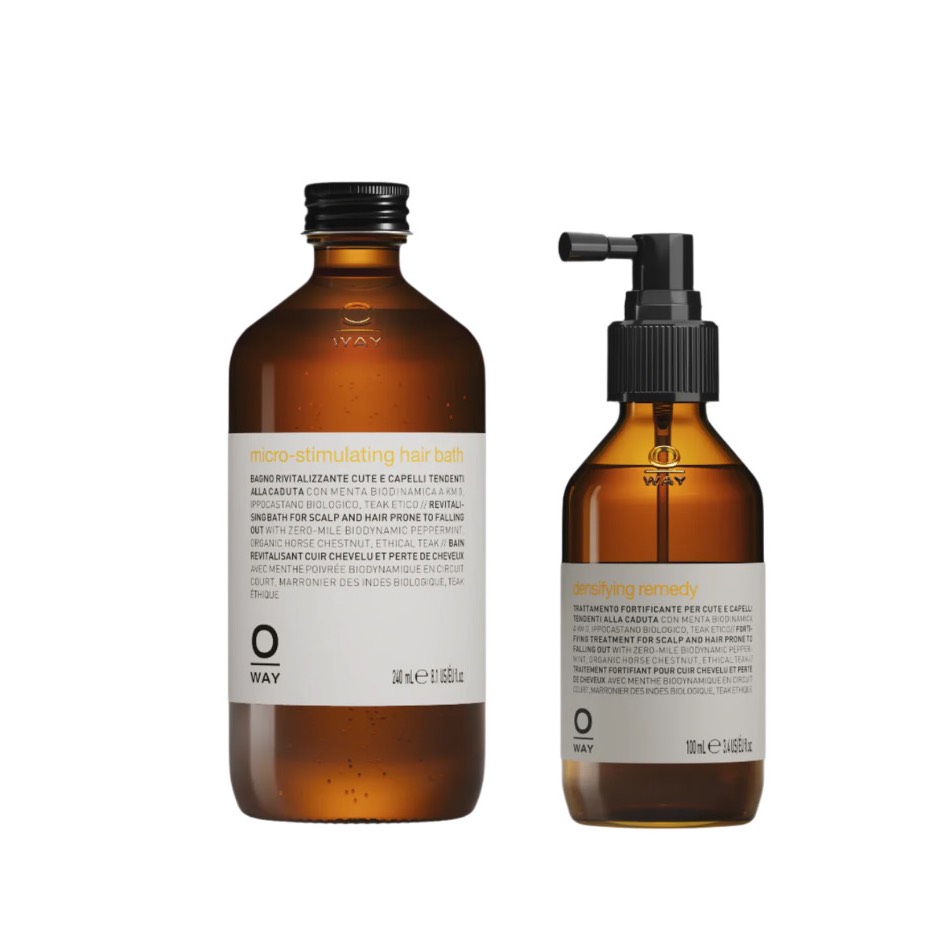 oway Micro-Stimulating Hair Bath + Densifying Remedy 
شامبو + بخاخ لتقوية الشعر