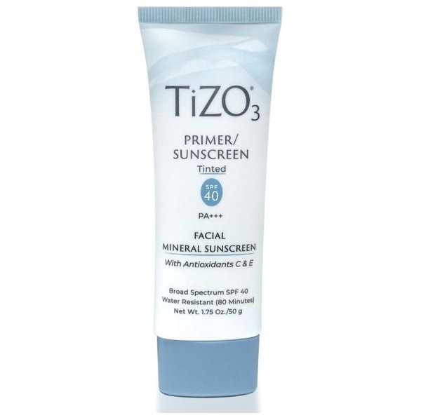 واقي الشمس TiZO 3 Facial Primer Tinted SPF 40 هو منتج معدني
